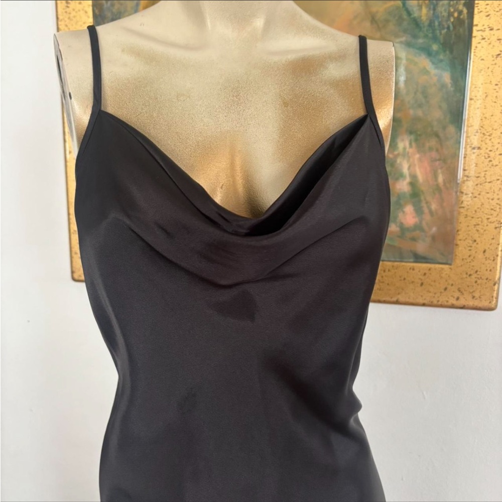 Bebe SATIN COWL NECK SLIP MIDI DRESS - Picture 5 of 14